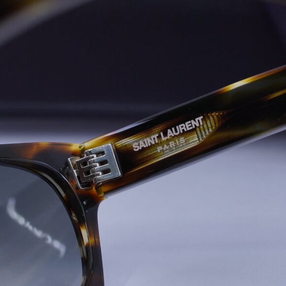 Saint Laurent SL402 016 Square Sunglasses - Havana/Grey - Picture 10 of 12
